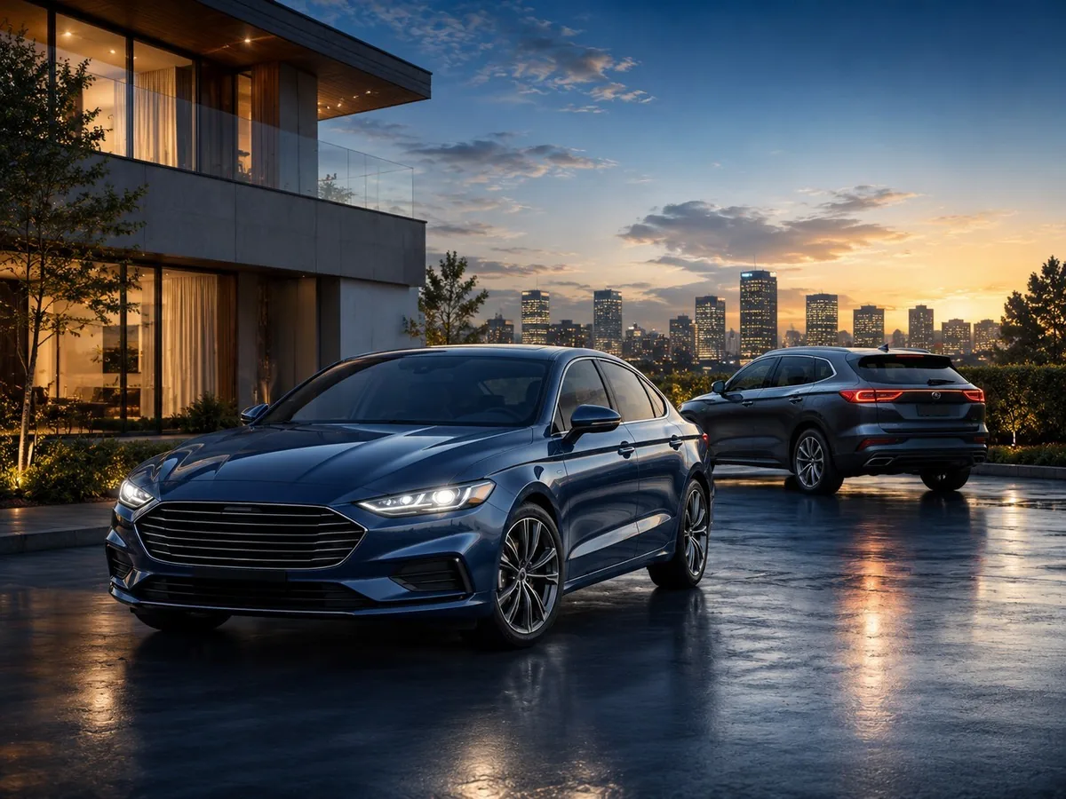 Carro novo diante de uma casa, calculadora de parcela e lance de consórcio em Aquidauana